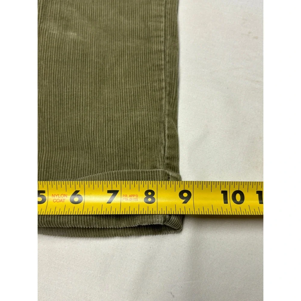 VTG Polo Ralph Lauren Hammond Pant Mens 34x30 Olive Green Corduroy Pleated